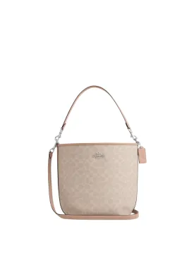 ( PREORDER ) Coach City Bucket Bag Large In Signature Canvas In Silver Sand Taupe CT802