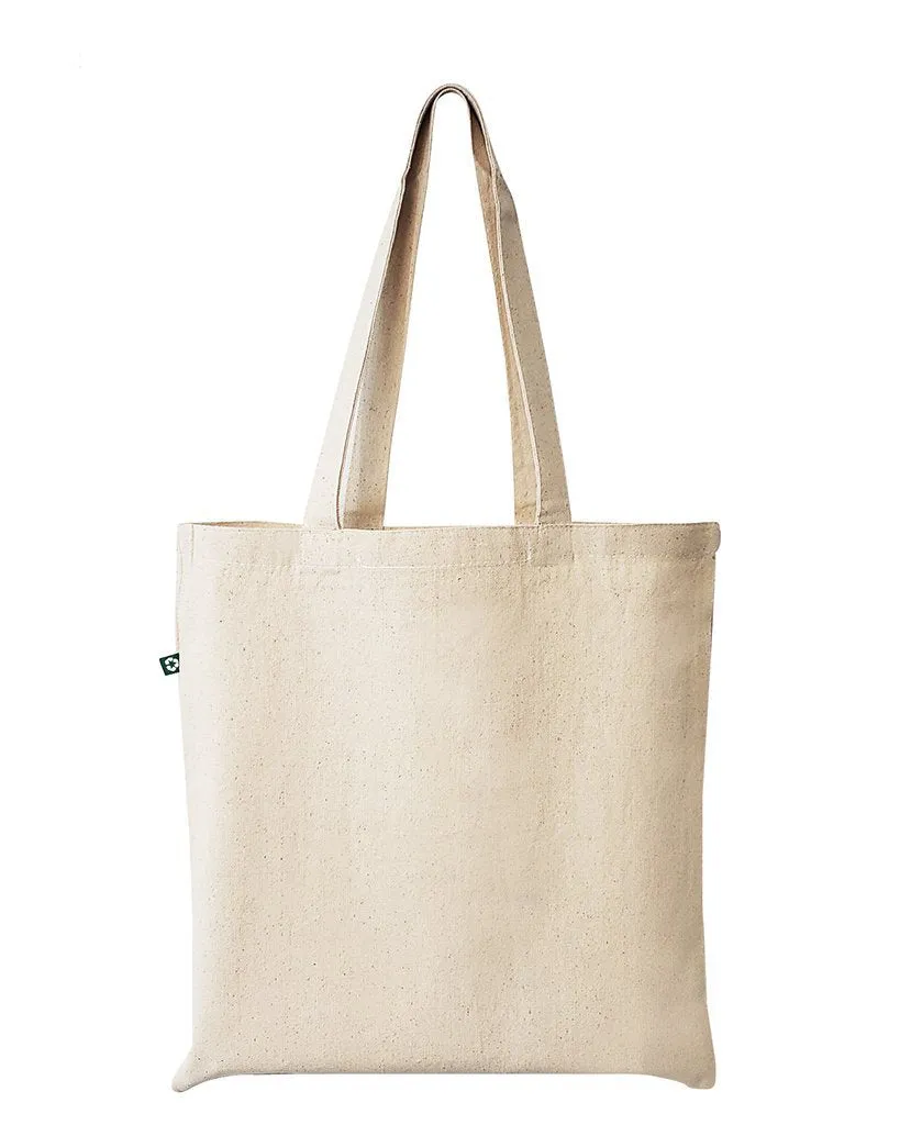 12 ct Eco Friendly Recycled Cotton Canvas Basic Tote Bags - By Dozen