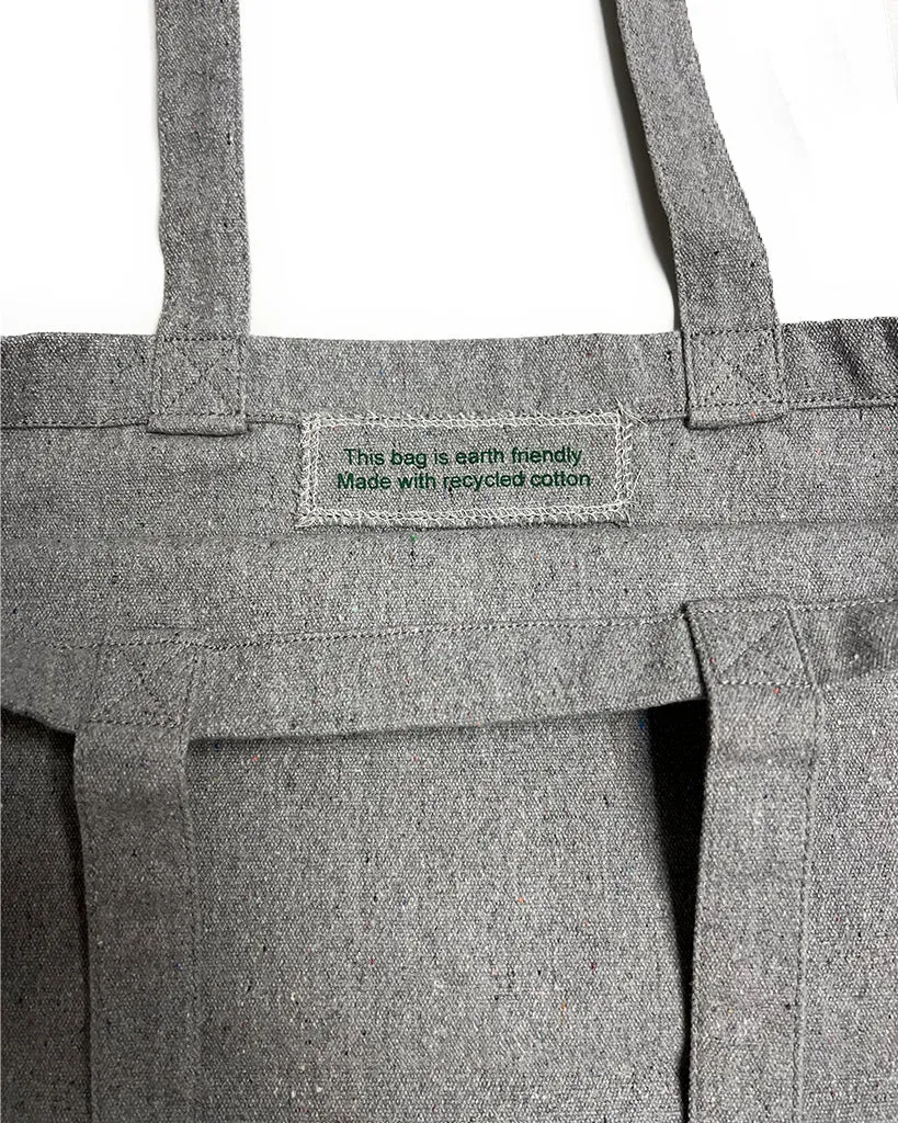 12 ct Eco Friendly Recycled Cotton Canvas Basic Tote Bags - By Dozen