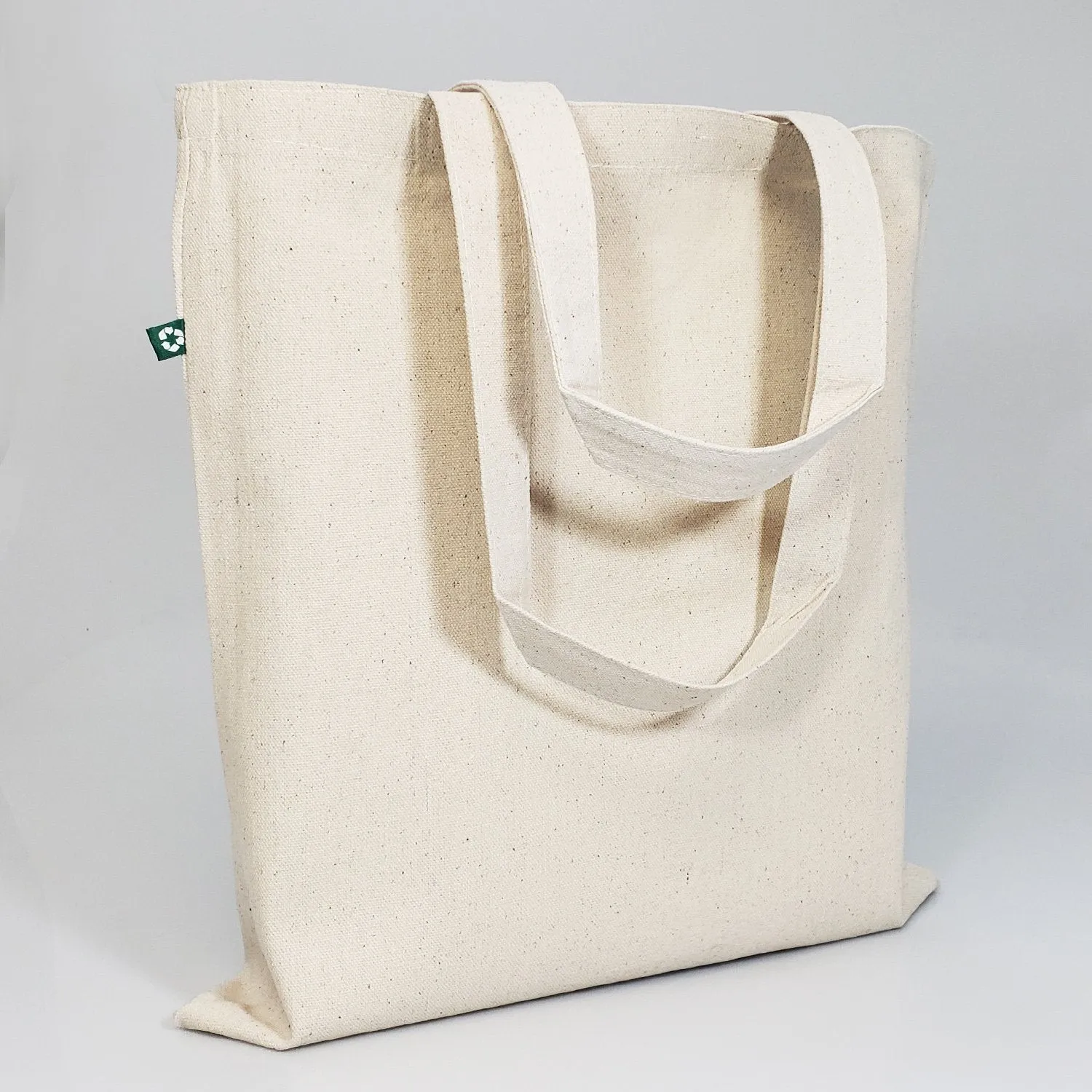 12 ct Eco Friendly Recycled Cotton Canvas Basic Tote Bags - By Dozen