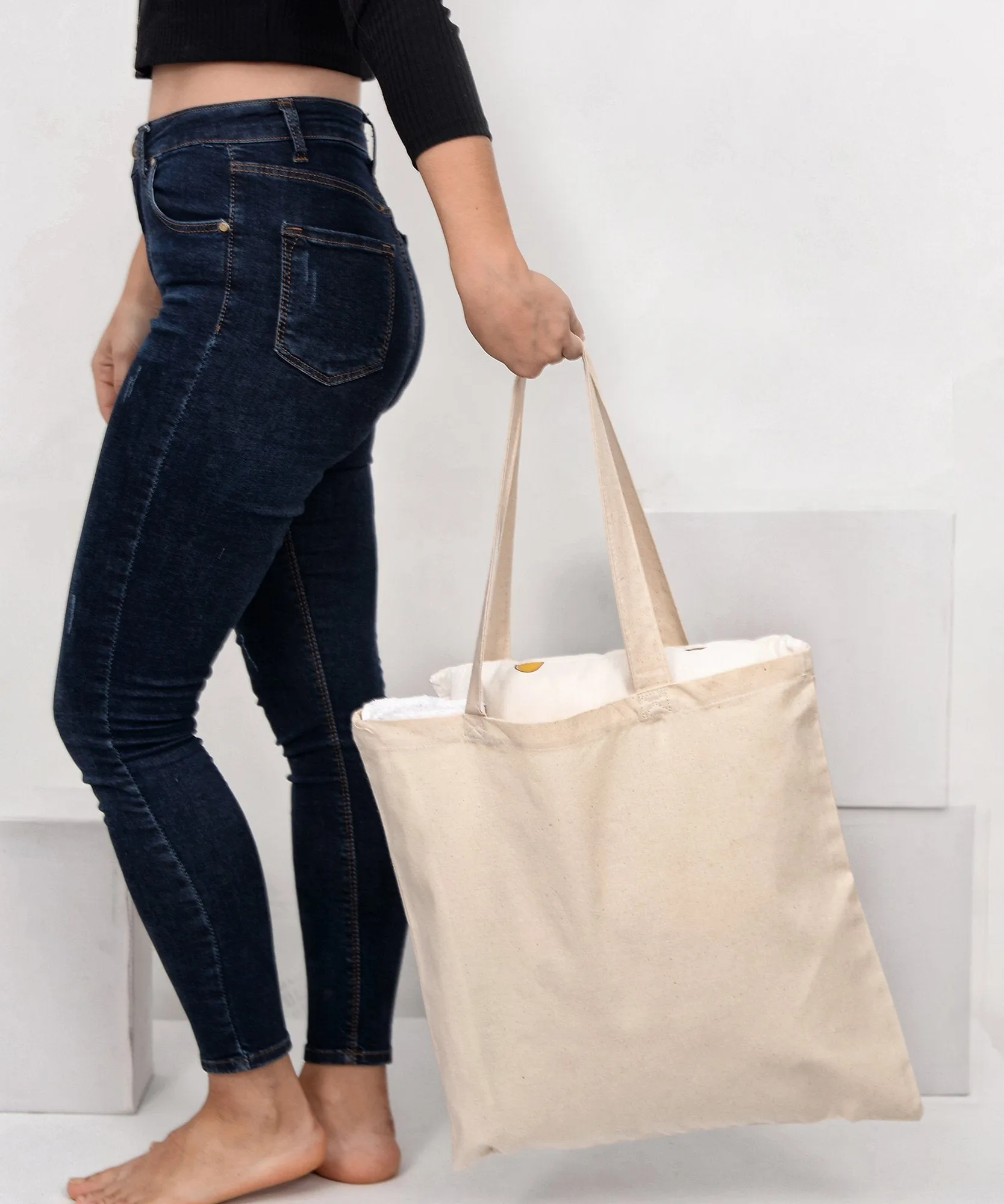 12 ct Organic Cotton Heavy Canvas Tote Bags - By Dozen