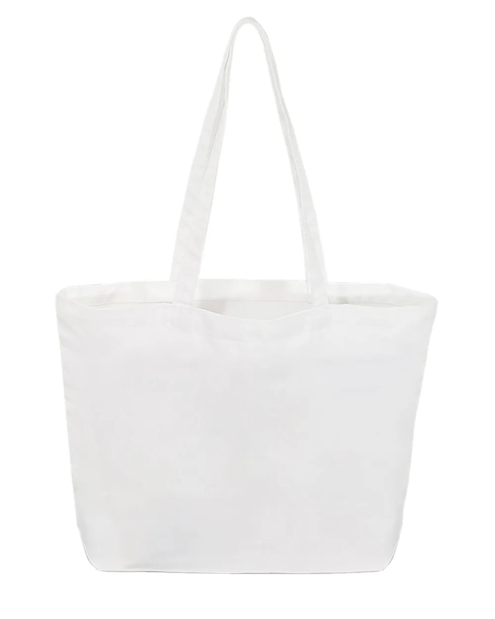 120 ct Large 100% Polyester Canvas Sublimation Tote Bags White - By Case