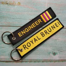 2 PCS/LOTBOEING A320 ENGINEER EMBROIDERY KEY CHAIN