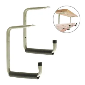 2 x Giant Heavy Duty 415mm Storage Hooks with Shelf Support Bracket