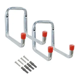 2 x Heavy Duty Double Arm Metal Storage Hooks