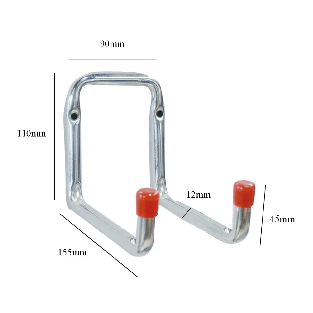 2 x Heavy Duty Double Arm Metal Storage Hooks