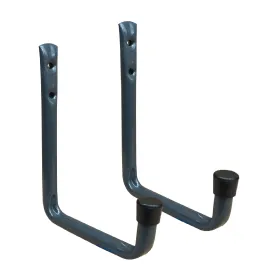 2 x Wall Mounted 110mm Utility Storage Hooks