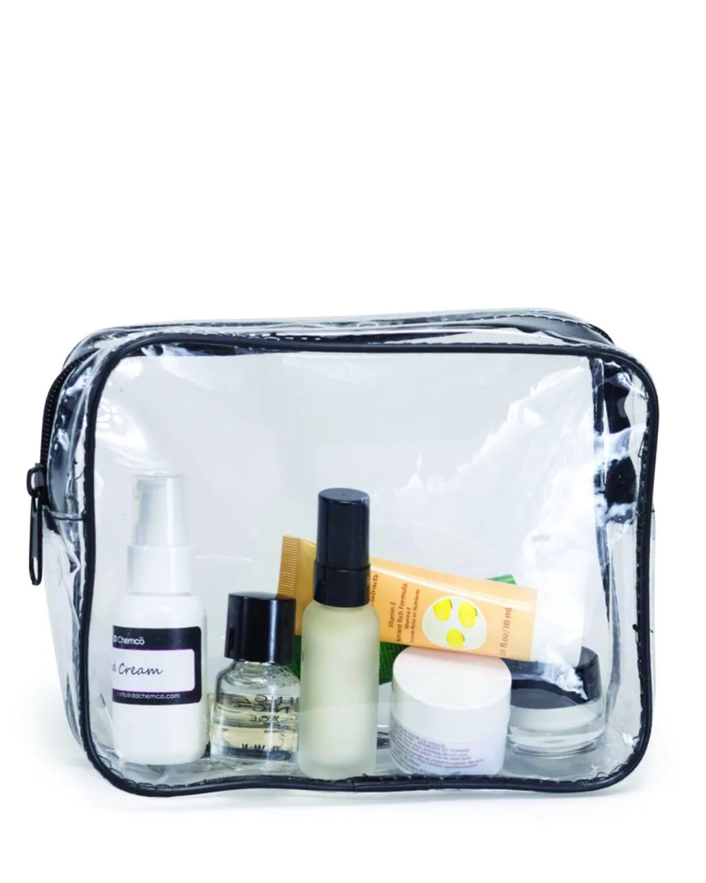 200 ct Clear Vinyl Travel Size Makeup Bag - By Case