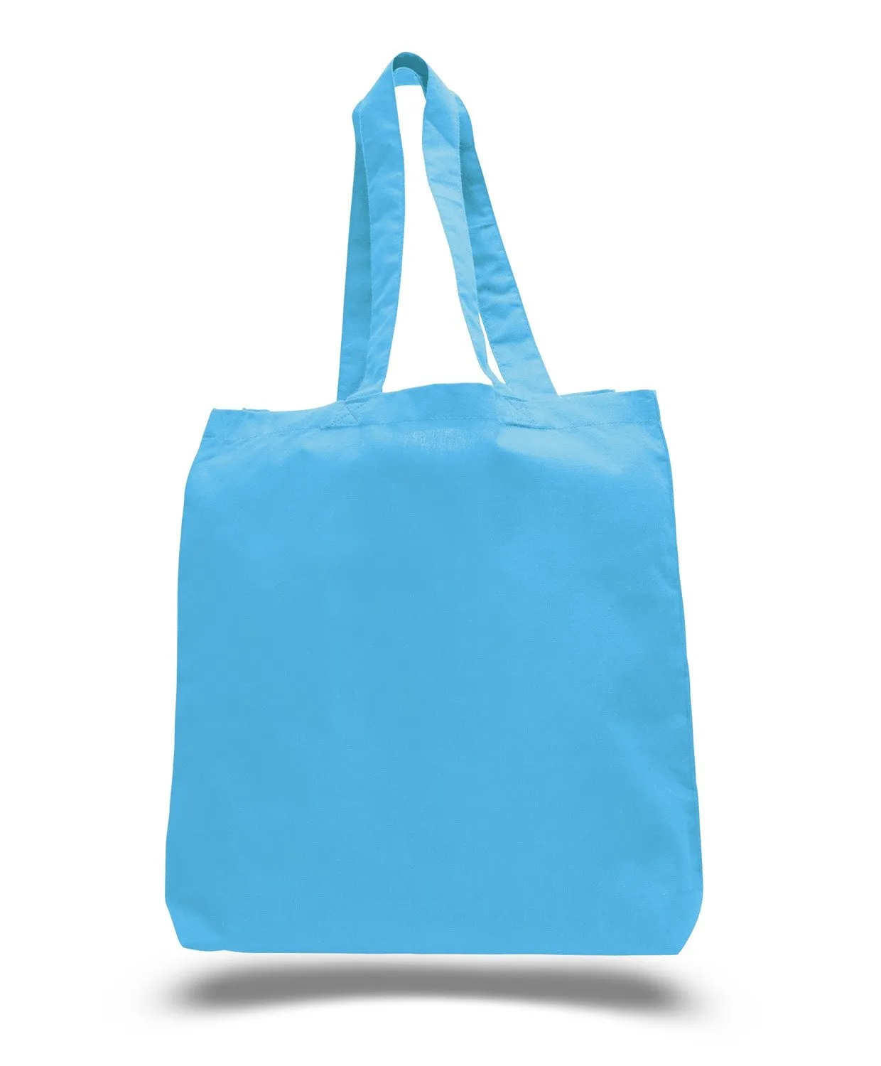 240 ct Economical 100% Cotton Tote Bags with Bottom Gusset - By Case