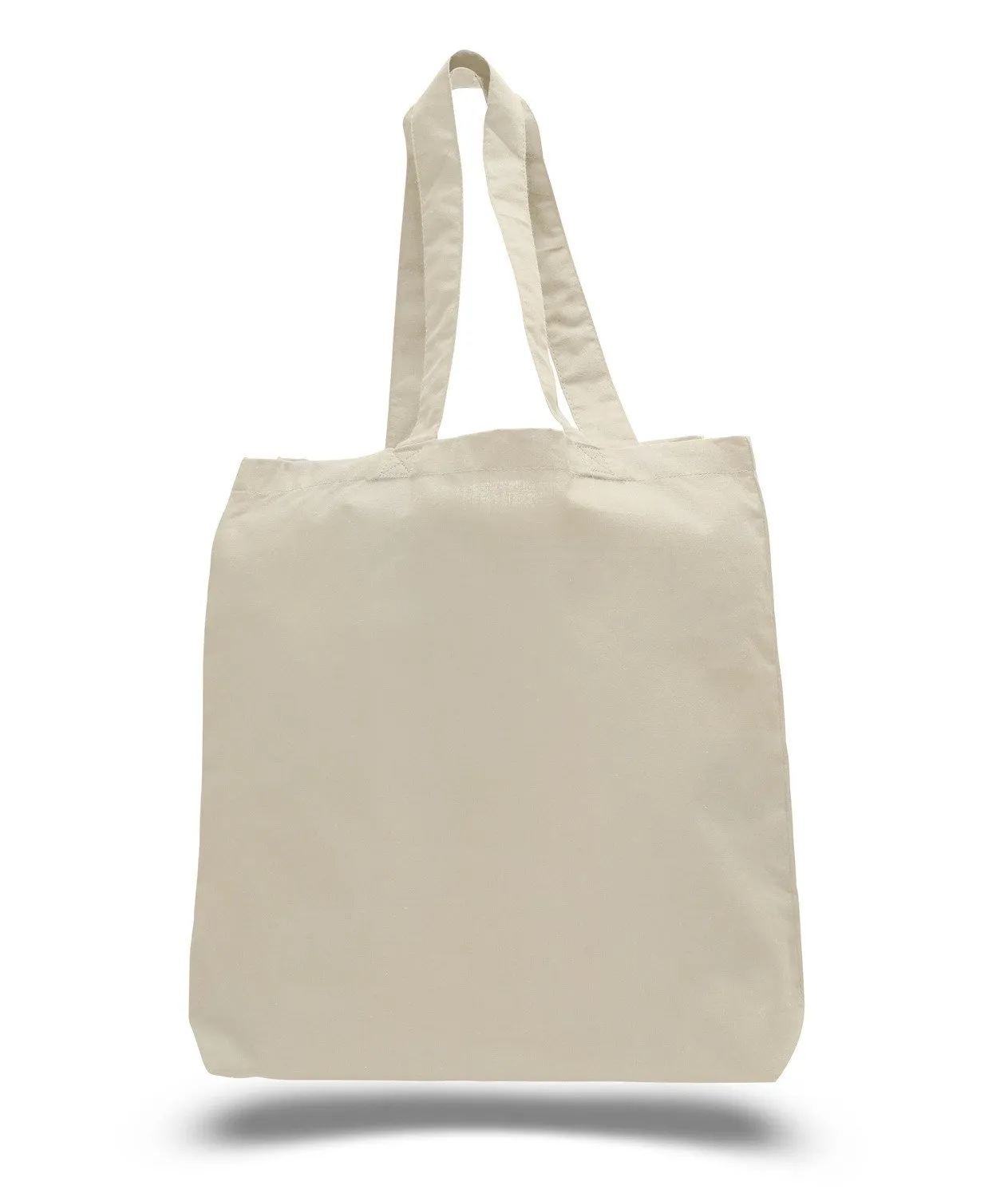 240 ct Economical 100% Cotton Tote Bags with Bottom Gusset - By Case