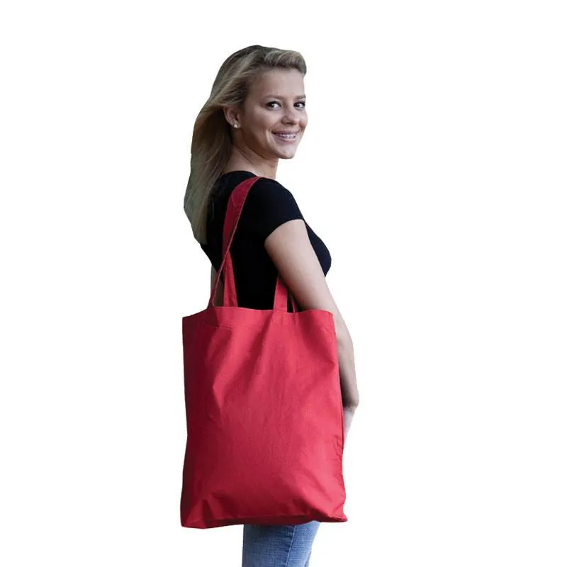 240 ct Economical 100% Cotton Tote Bags with Bottom Gusset - By Case