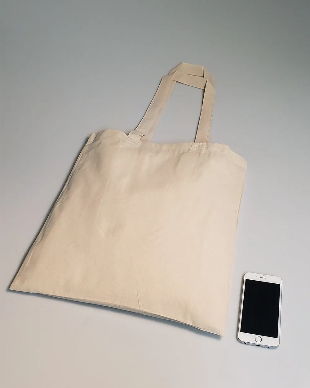 240 ct Over the Shoulder 26" Long Handle Cotton Tote Bags - By Case