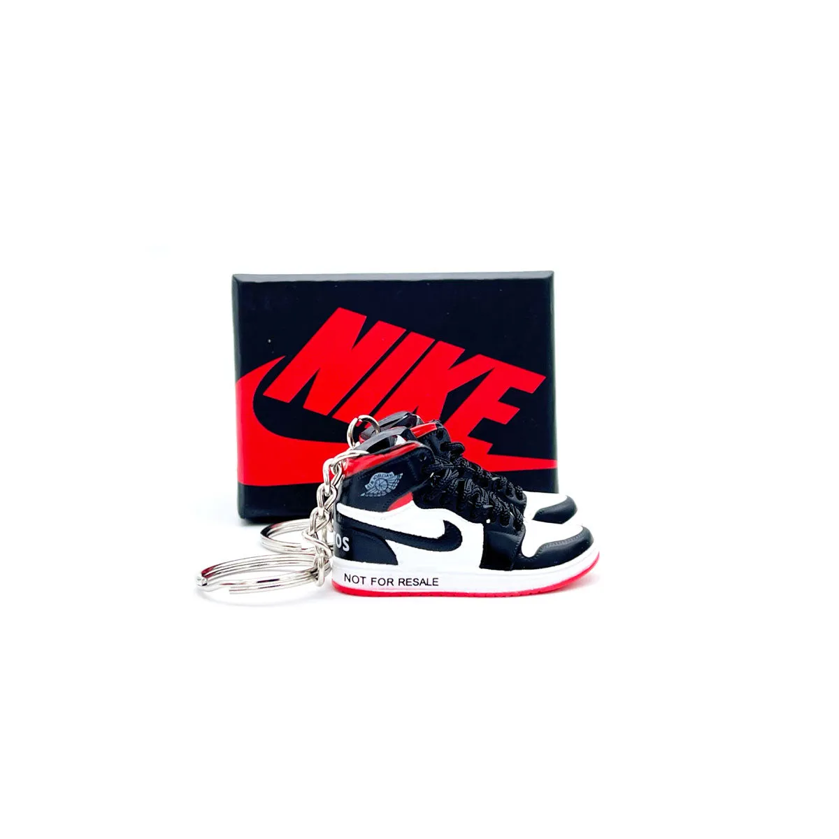 3D Sneaker Keychain- Air Jordan 1 High 'Not For Resale' Varsity Red Pair