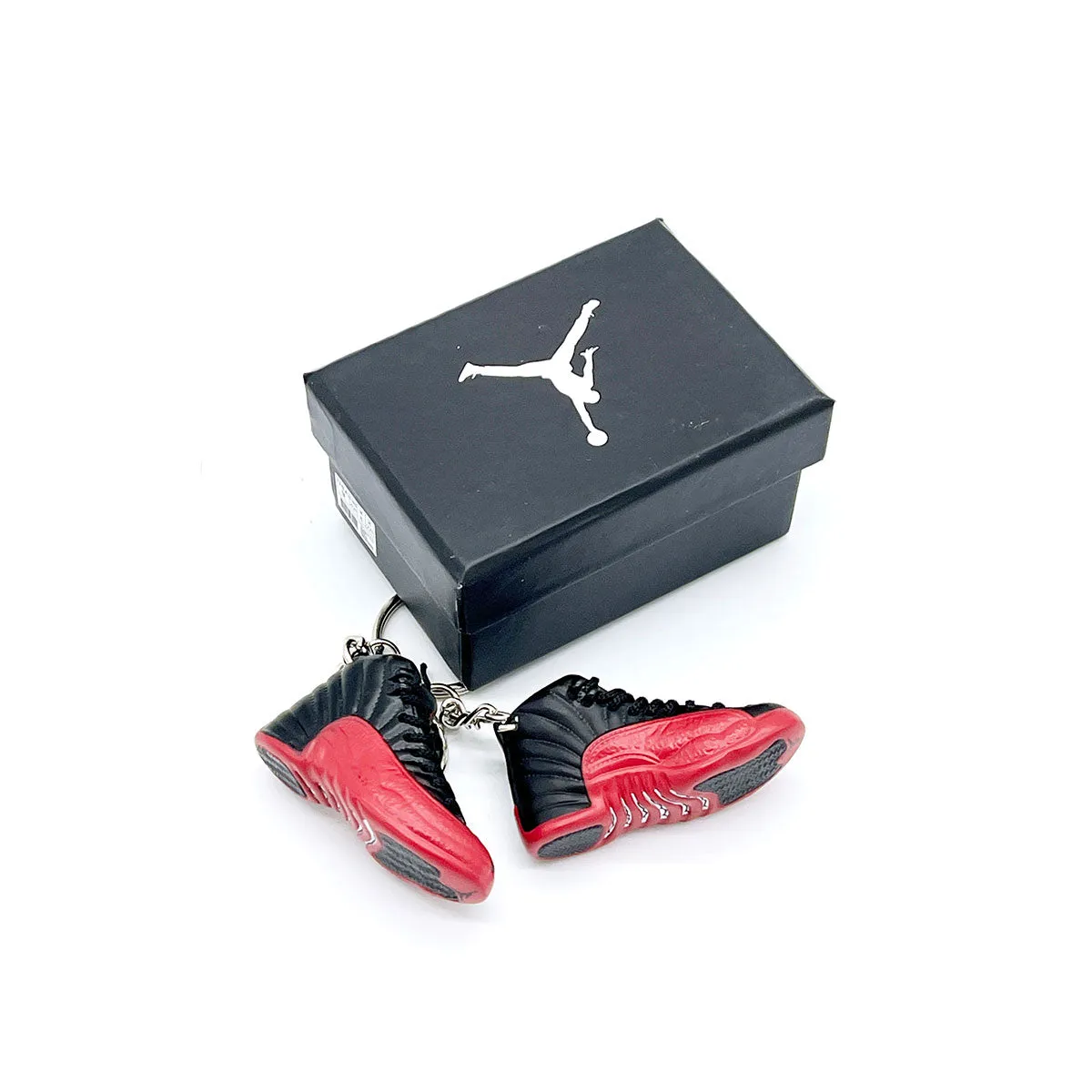 3D Sneaker Keychain- Air Jordan 12 Flu Game Pair