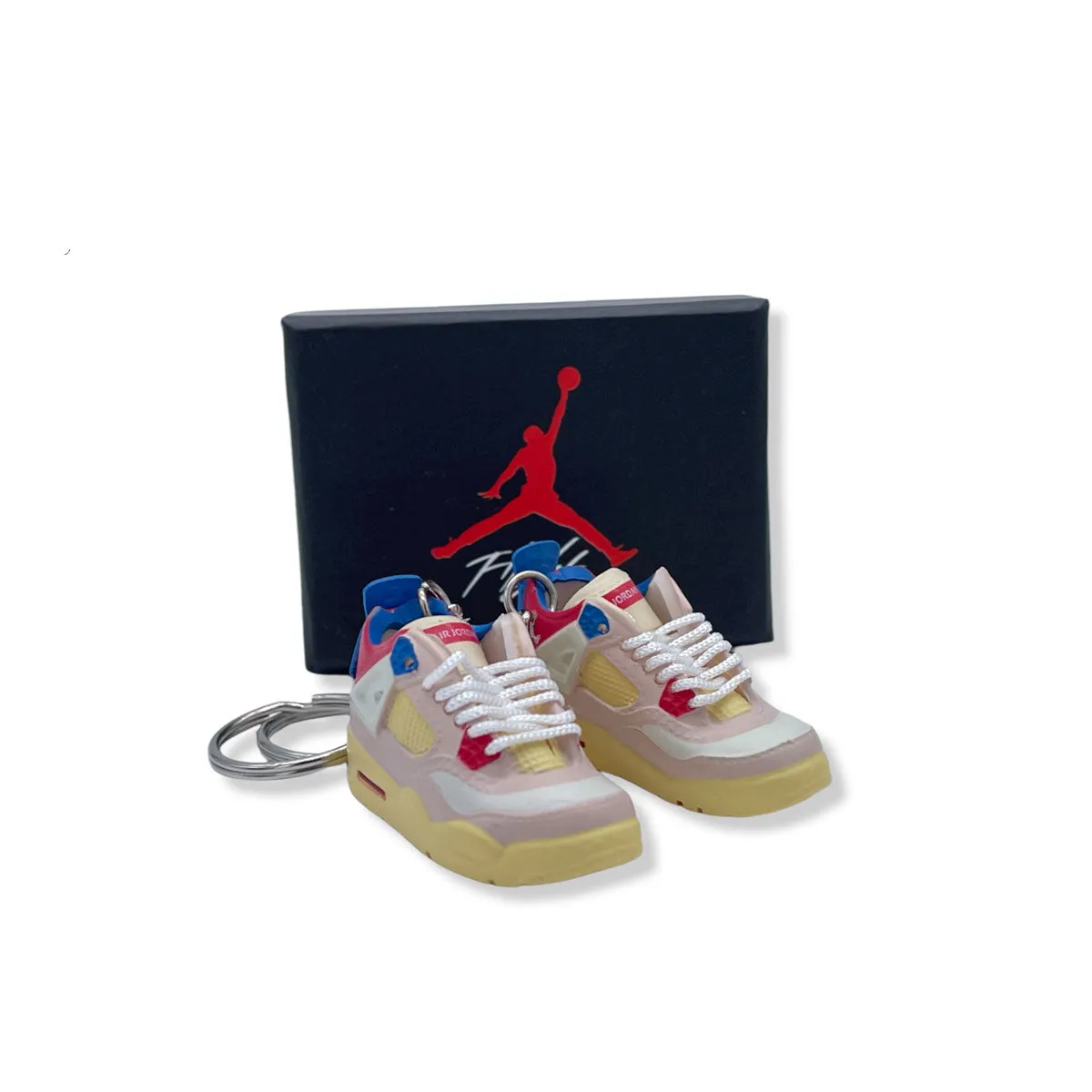 3D Sneaker Keychain- Air Jordan 4 Union Guava Ice Pair