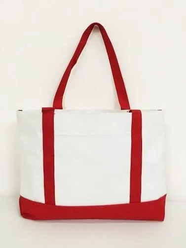 6 ct Grocery Shopping Tote Bag With Large Outside Pocket - By Bundle