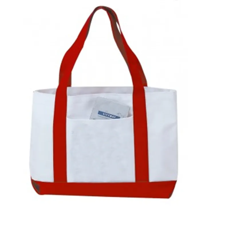 6 ct Grocery Shopping Tote Bag With Large Outside Pocket - By Bundle