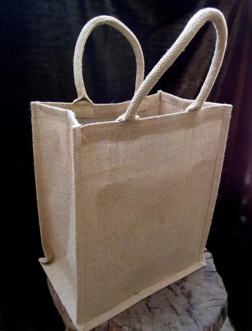 6 ct Natural Jute Wine Bags / Burlap Wine Tote Bags with Removable Dividers - By Bundle