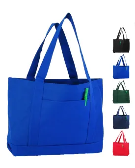 6 ct Sturdy Shopping Tote Bags Solid With PVC Backing - By Bundle