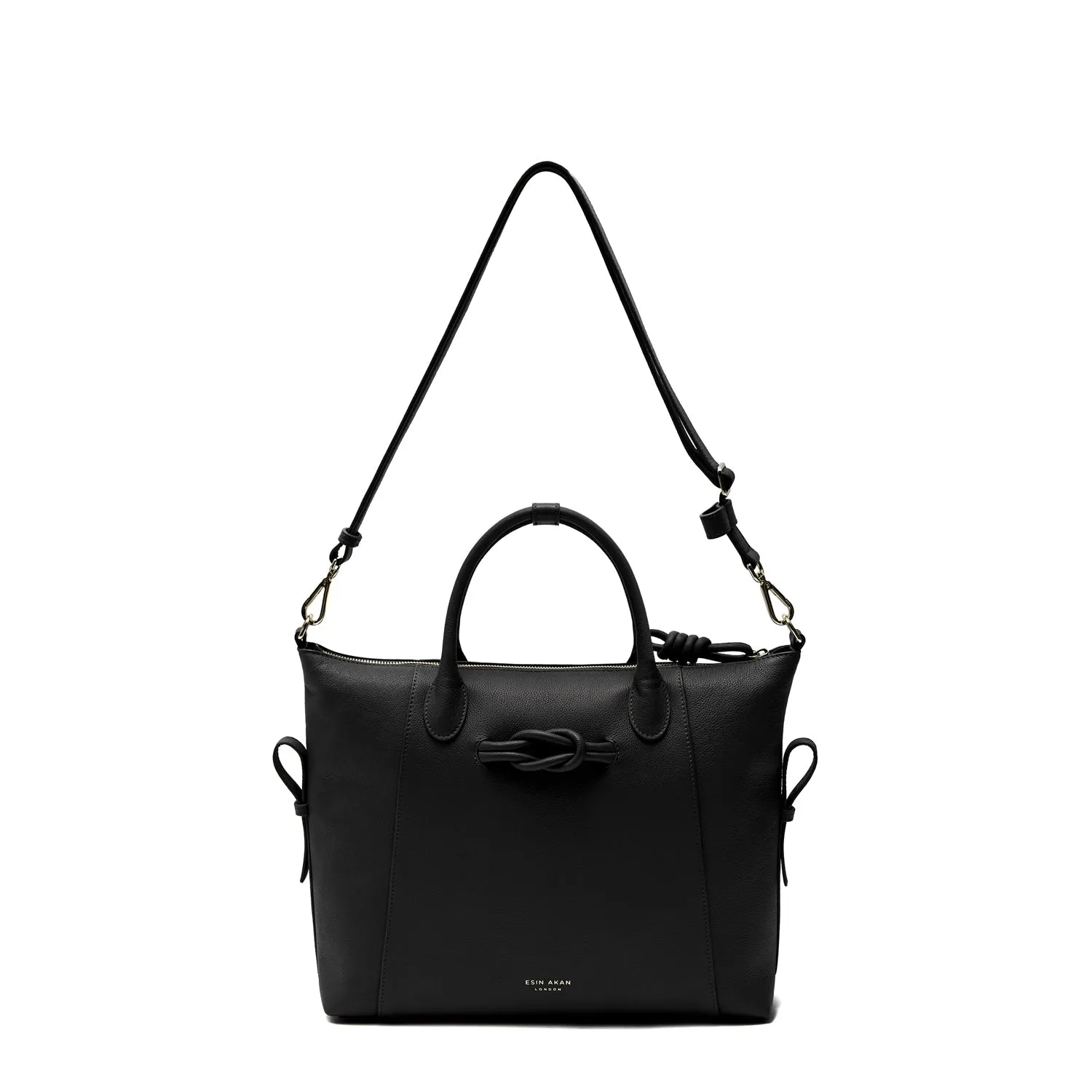 6-in-1 Wimbledon Leather Backpack Tote, Black