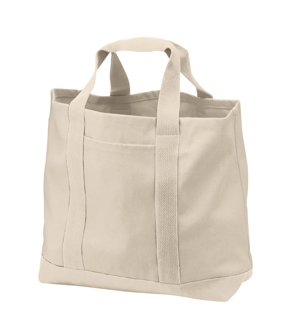 60 ct Heavy Canvas Twill Two Tone Shopping Tote Bag - By Case