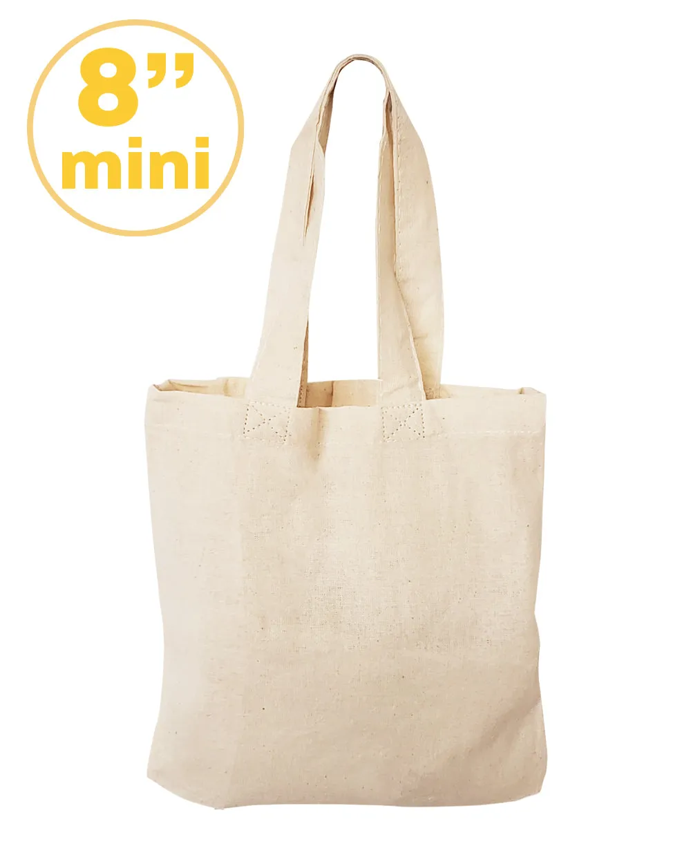 600 ct MINI Cotton 8" Tote Bag / Favor Gift Bags - By Case