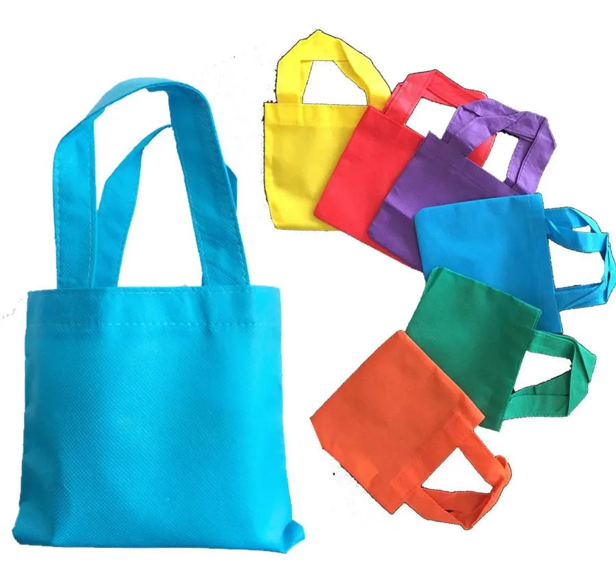 6" MINI Non Woven Tote Bag / Colorful Kids Party Gift Bags - NTB6