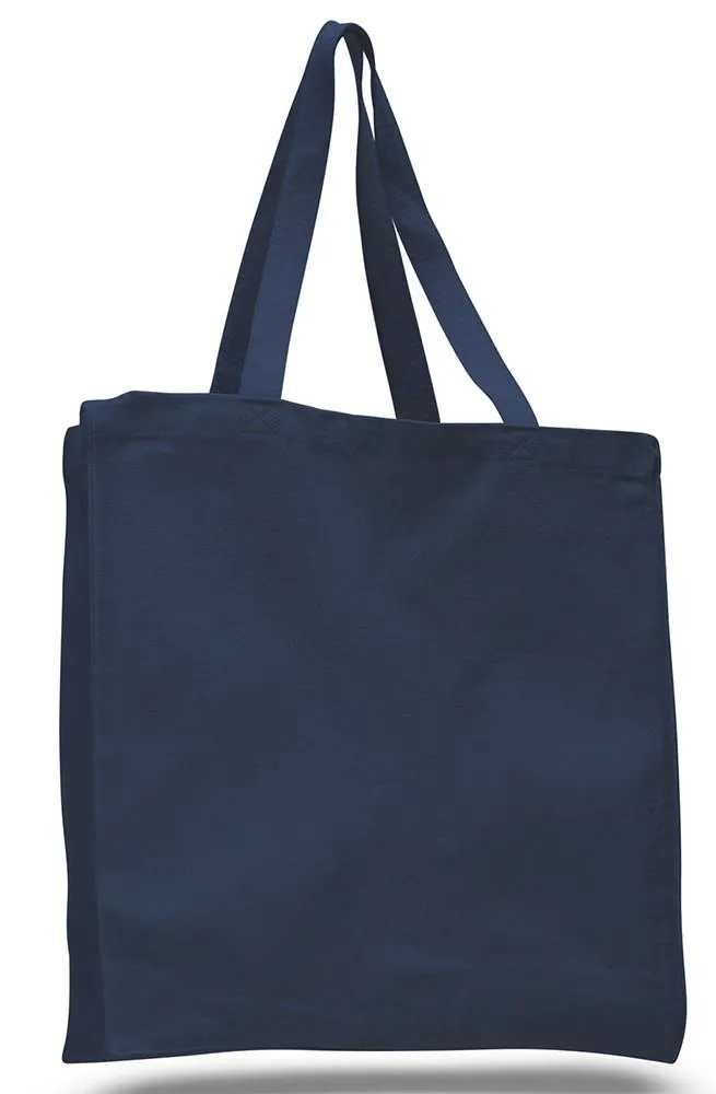 96 ct Heavy Canvas Wholesale Tote bags With Full Gusset - By Case