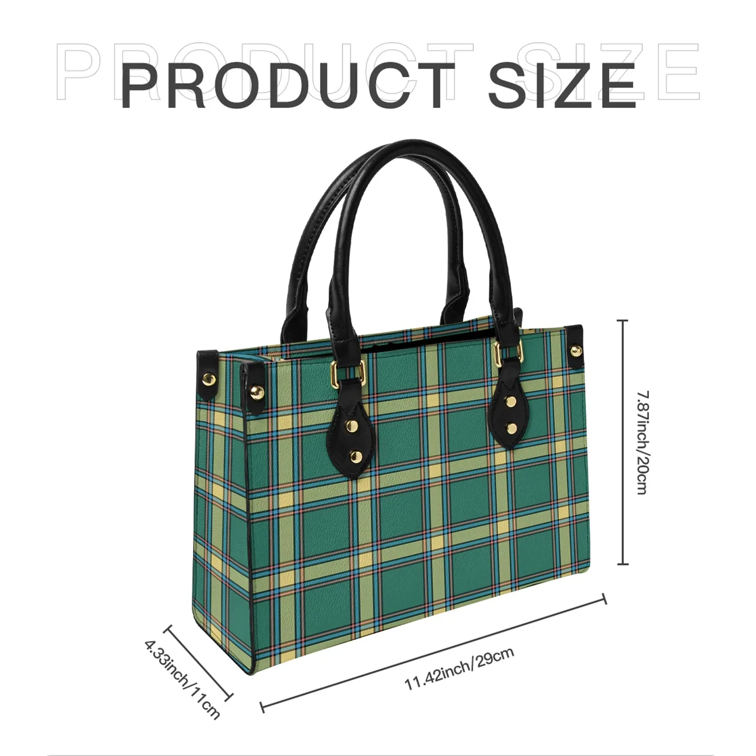 Alberta Province Canada Tartan Leather Bag