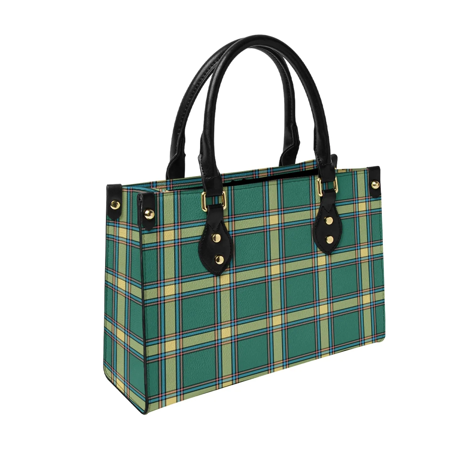 Alberta Province Canada Tartan Leather Bag