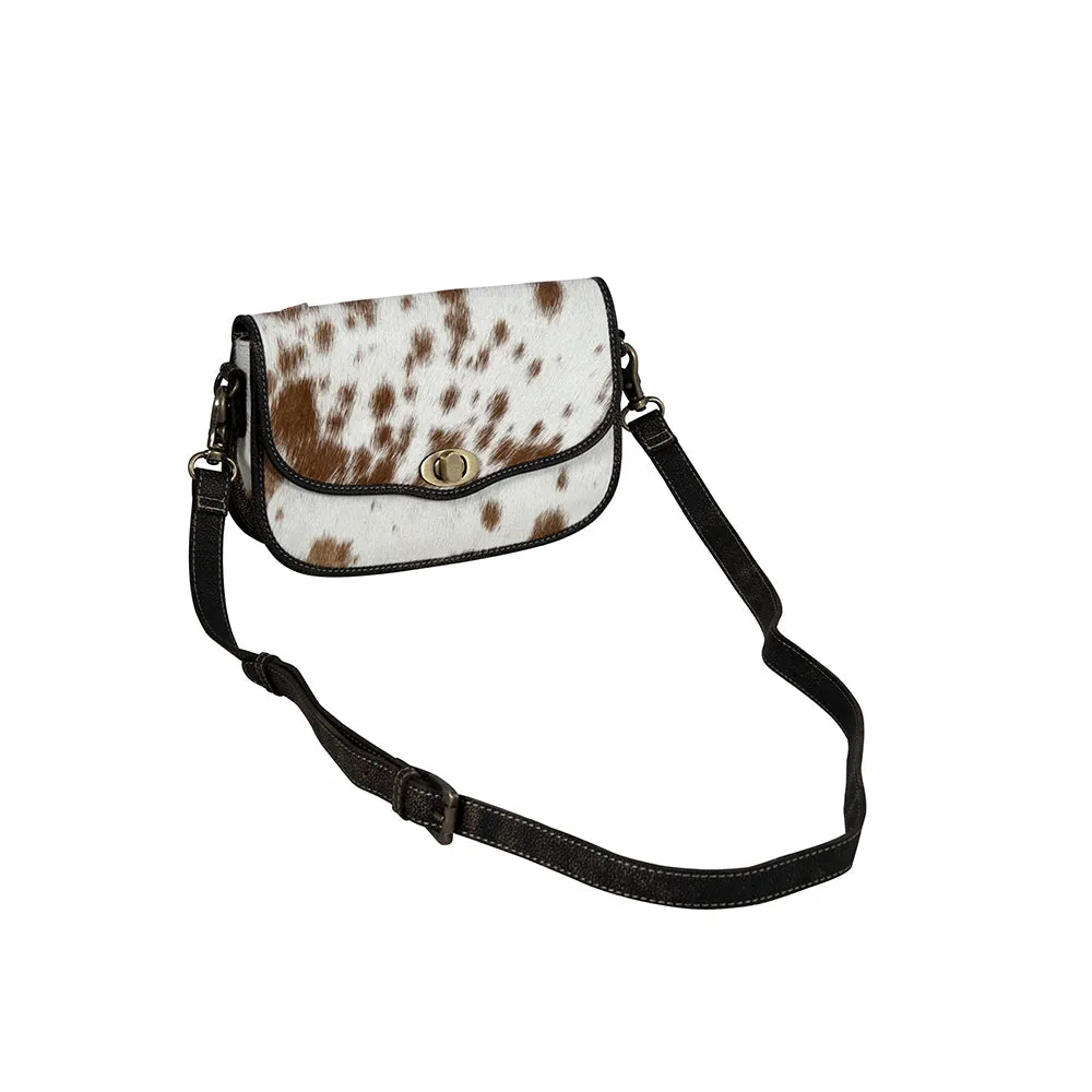 Angus Ridge Leather & Hairon Bag in Light Hair-on Hide