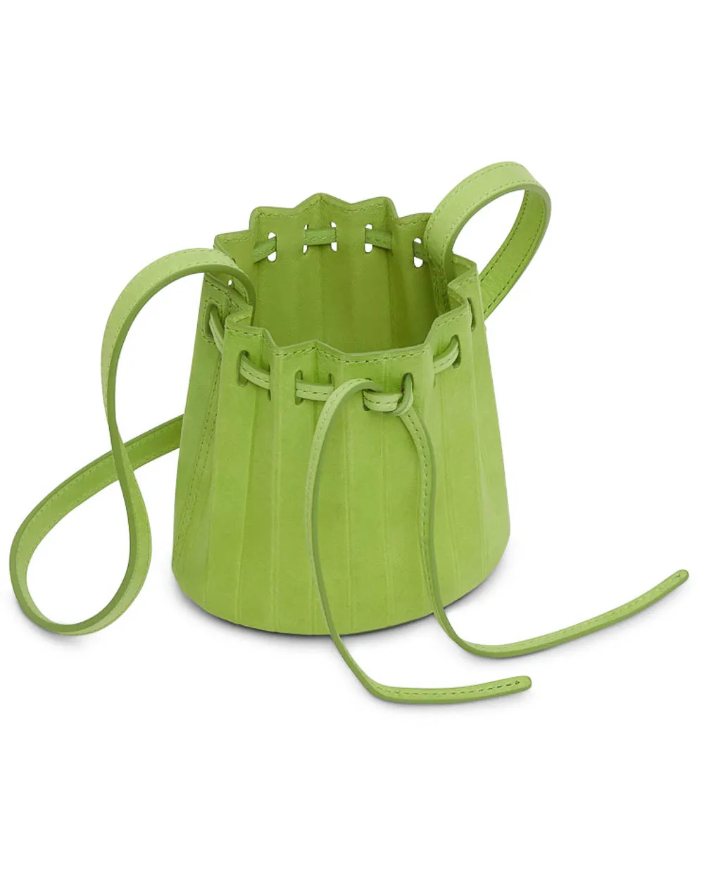 Baby Pleated Bucket Bag in Clorofilla