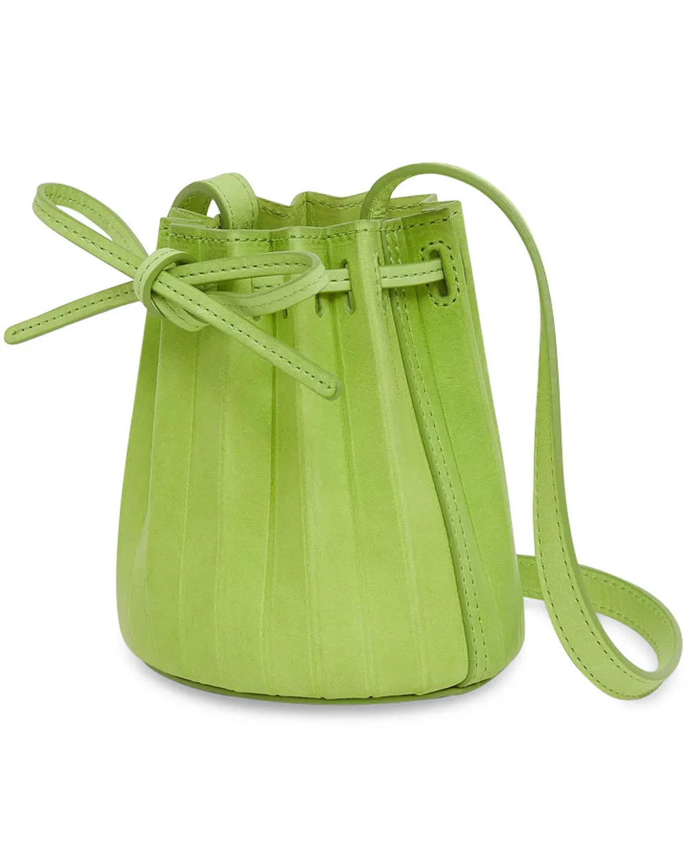 Baby Pleated Bucket Bag in Clorofilla