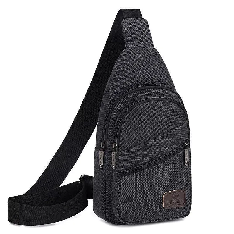 Bag 2022 New Men's Chest Bag Canvas Bag Crossbody Bag Men's Bag Shoulder Bag Korean Small Bag Casual Waist Bag