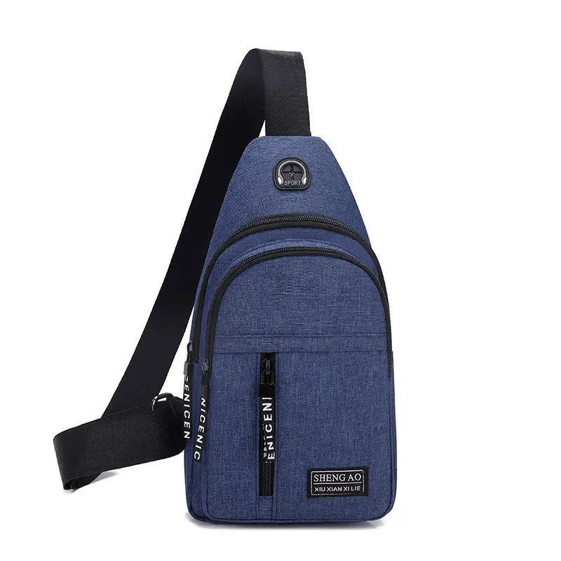 Bag 2022 New Men's Chest Bag Canvas Bag Crossbody Bag Men's Bag Shoulder Bag Korean Small Bag Casual Waist Bag