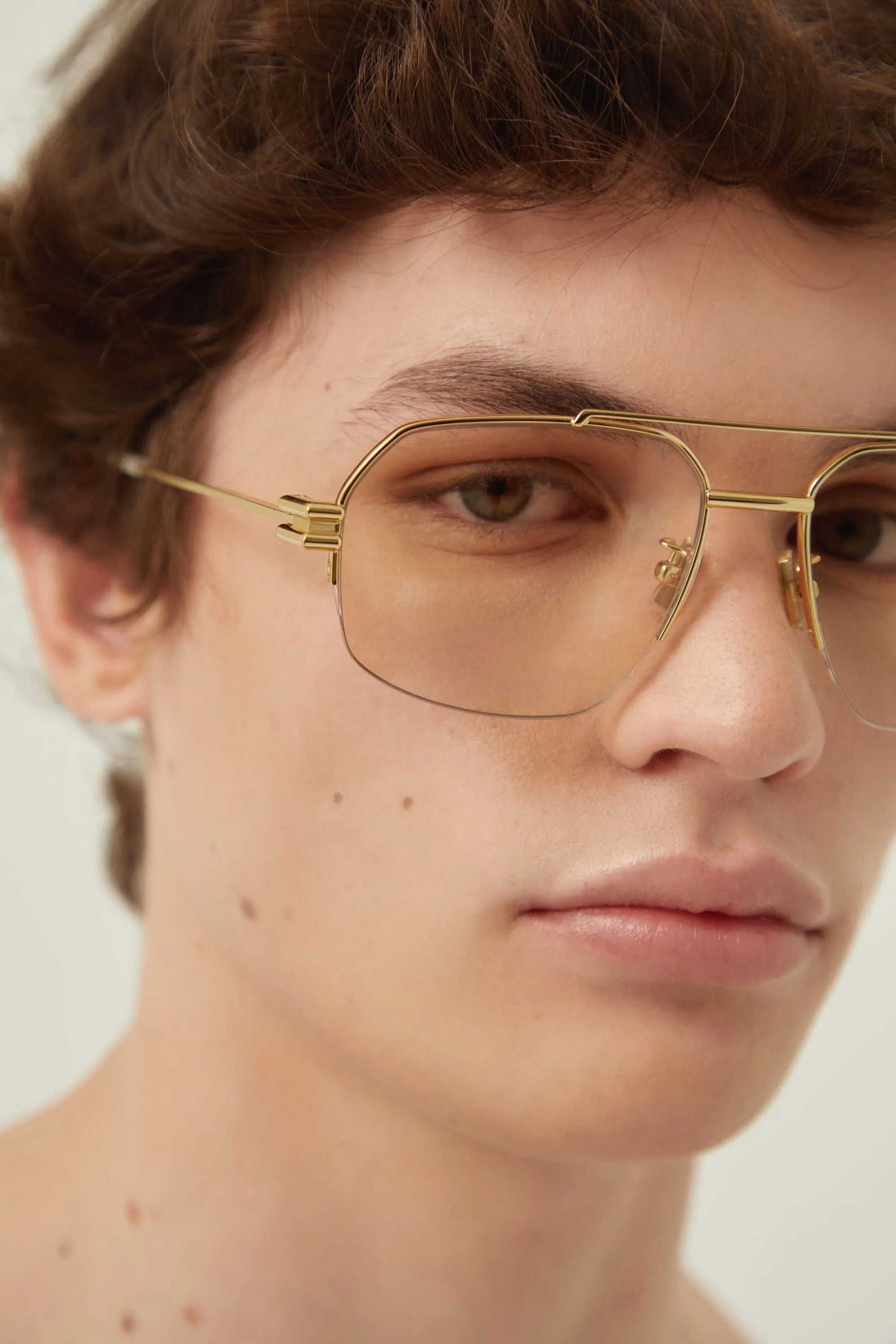 Bottega Veneta gold light sunglasses