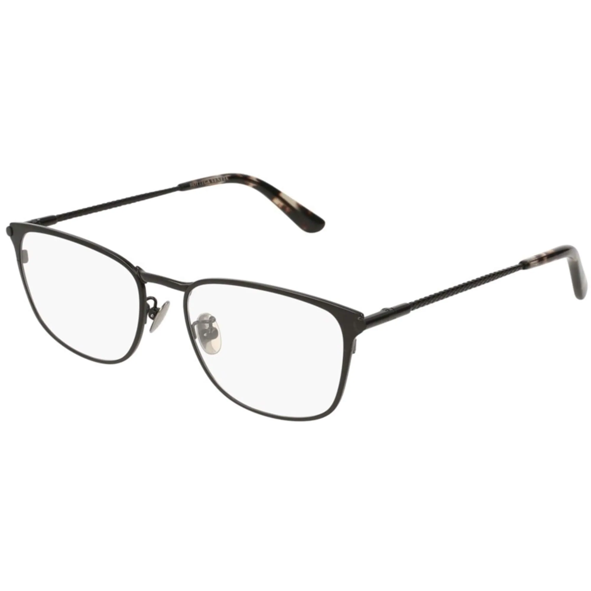 Bottega Veneta Men's Eyeglasses - Metal Rectangular Frame | BOTTEGA VENETA BV0186O 001