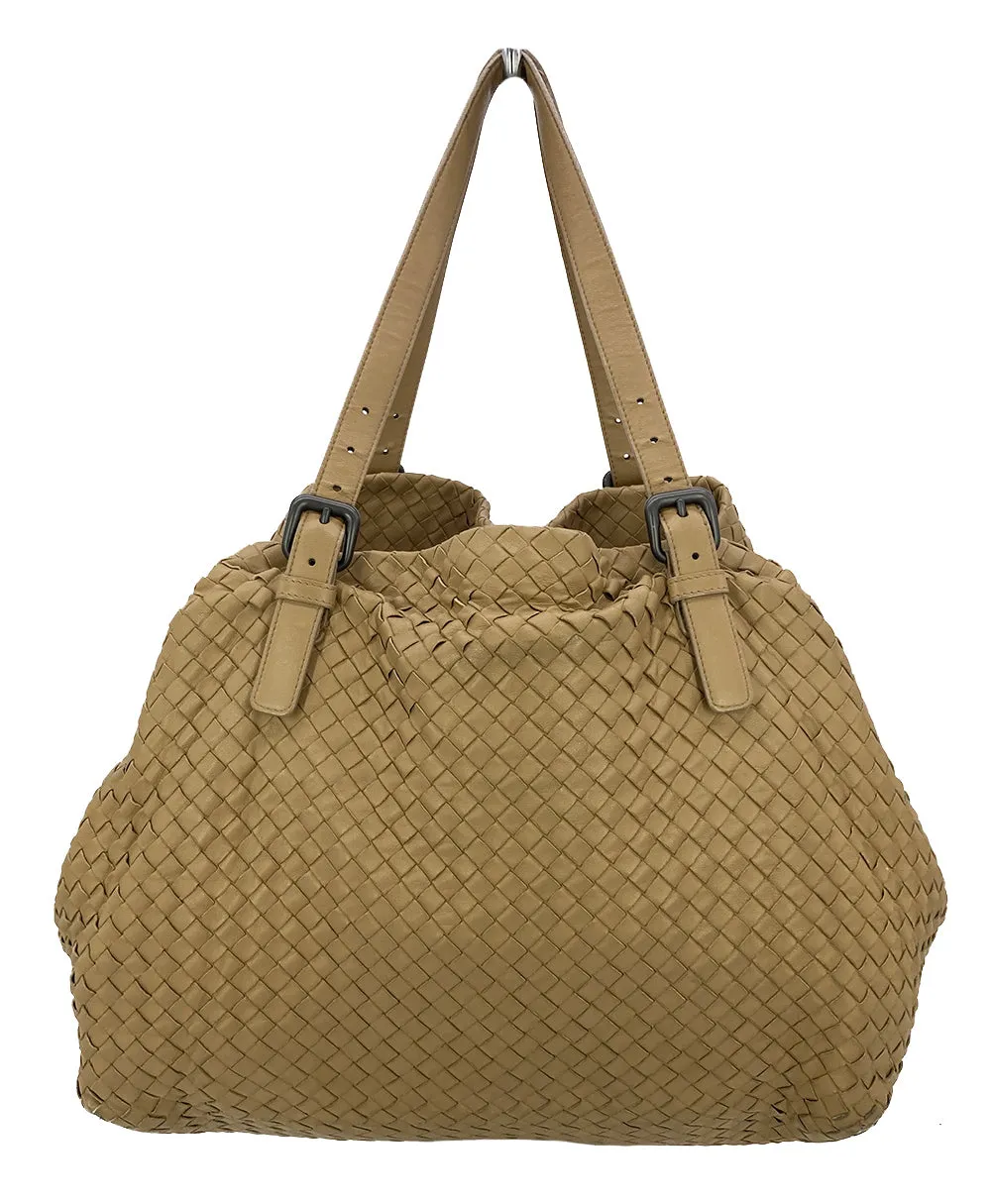 Bottega Veneta Tan Intrecciato Woven Nappa Leather Large Cesta Tote