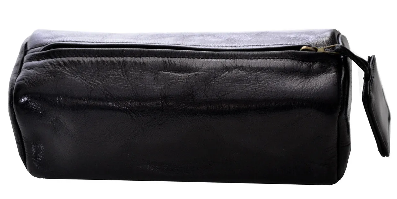 Bottega Veneta Vintage Black Leather Cosmetic Bag