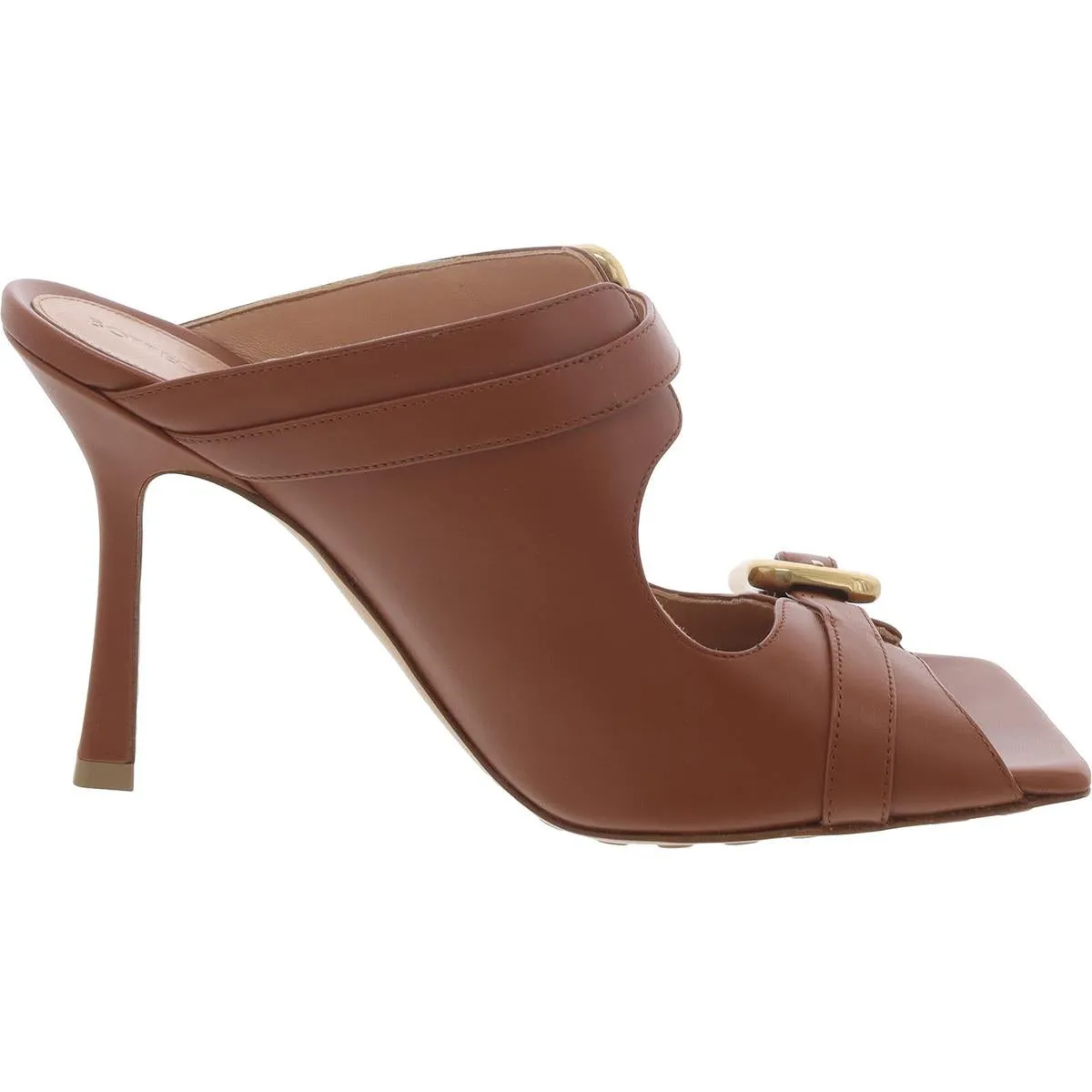 Bottega Veneta Womens Leather Square Toe Heels