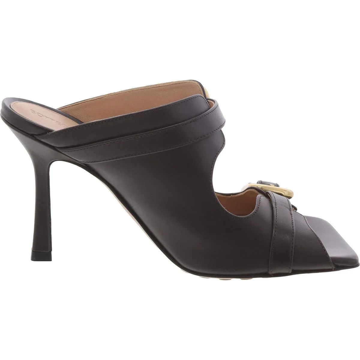 Bottega Veneta Womens Leather Square Toe Heels