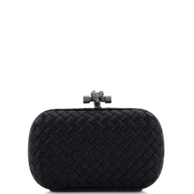 Box Knot Clutch Intrecciato Satin Small