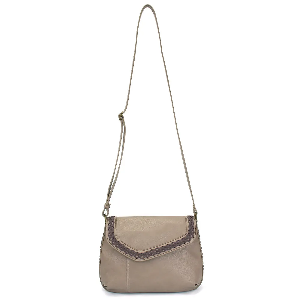 Braided Boho Crossbody - Warm Gray