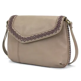 Braided Boho Crossbody - Warm Gray