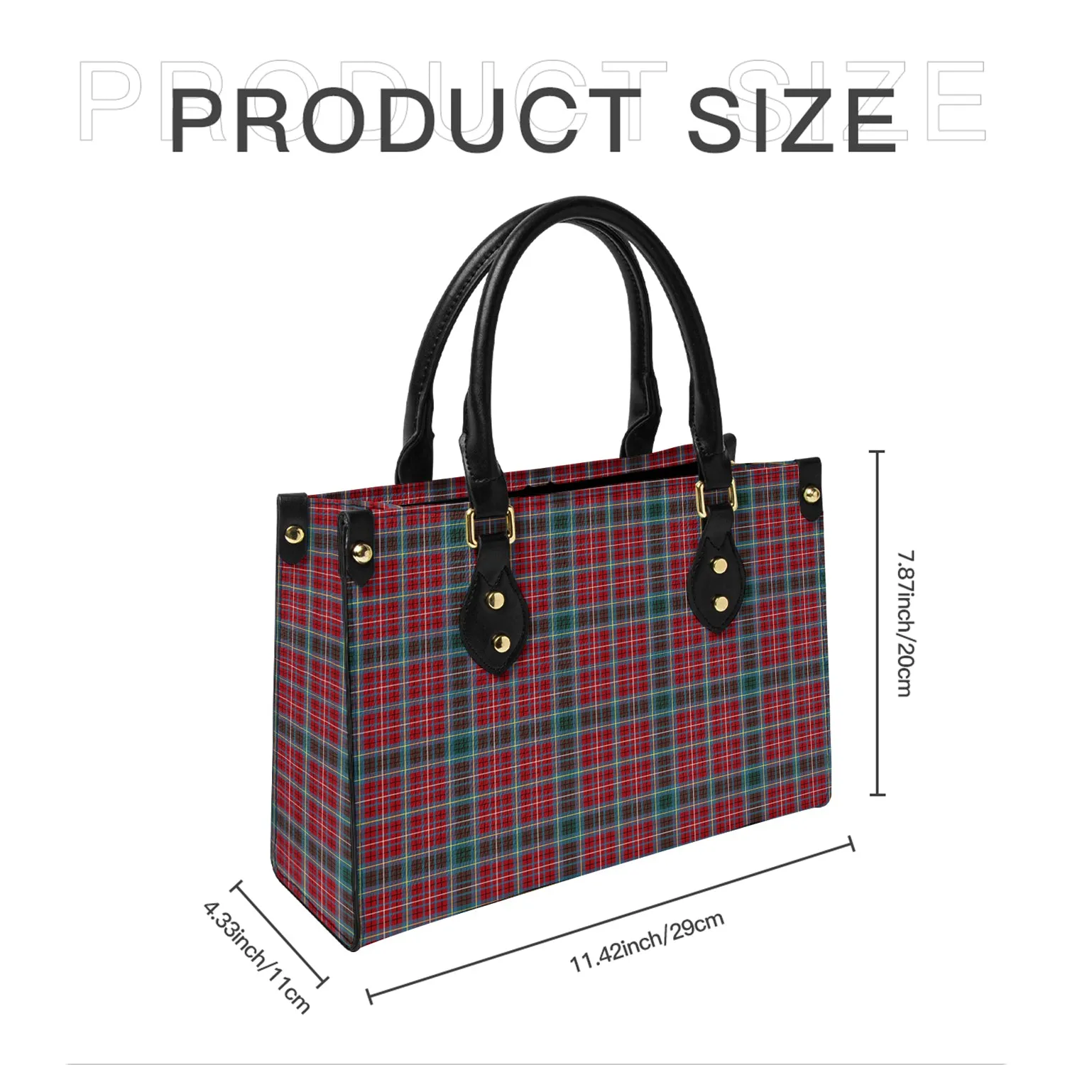 British Columbia Province Canada Tartan Leather Bag