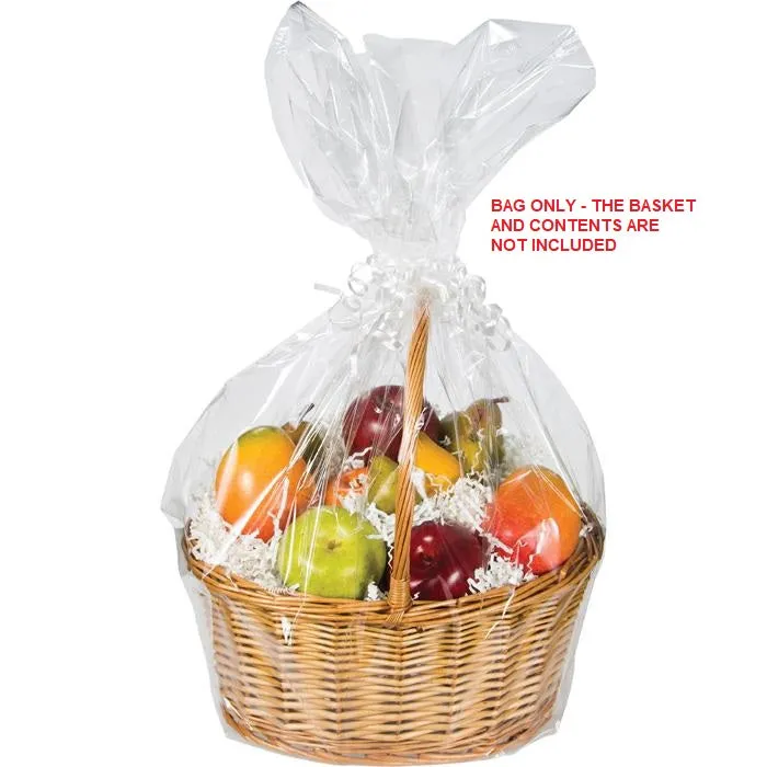 Bulk Large Clear Basket Bags (12 per Case)