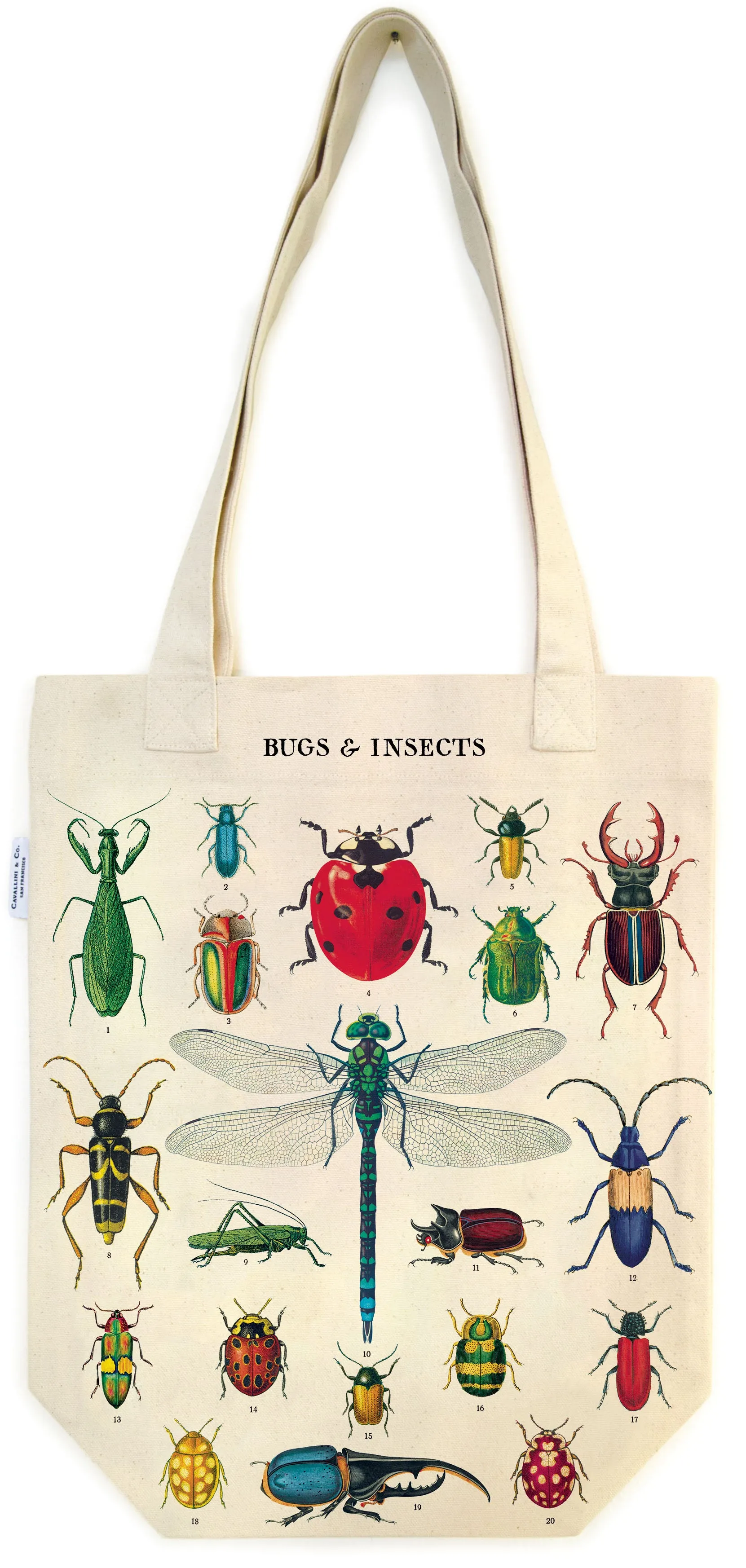 Cavallini & Co. Bugs & Insects Cotton Tote Bag