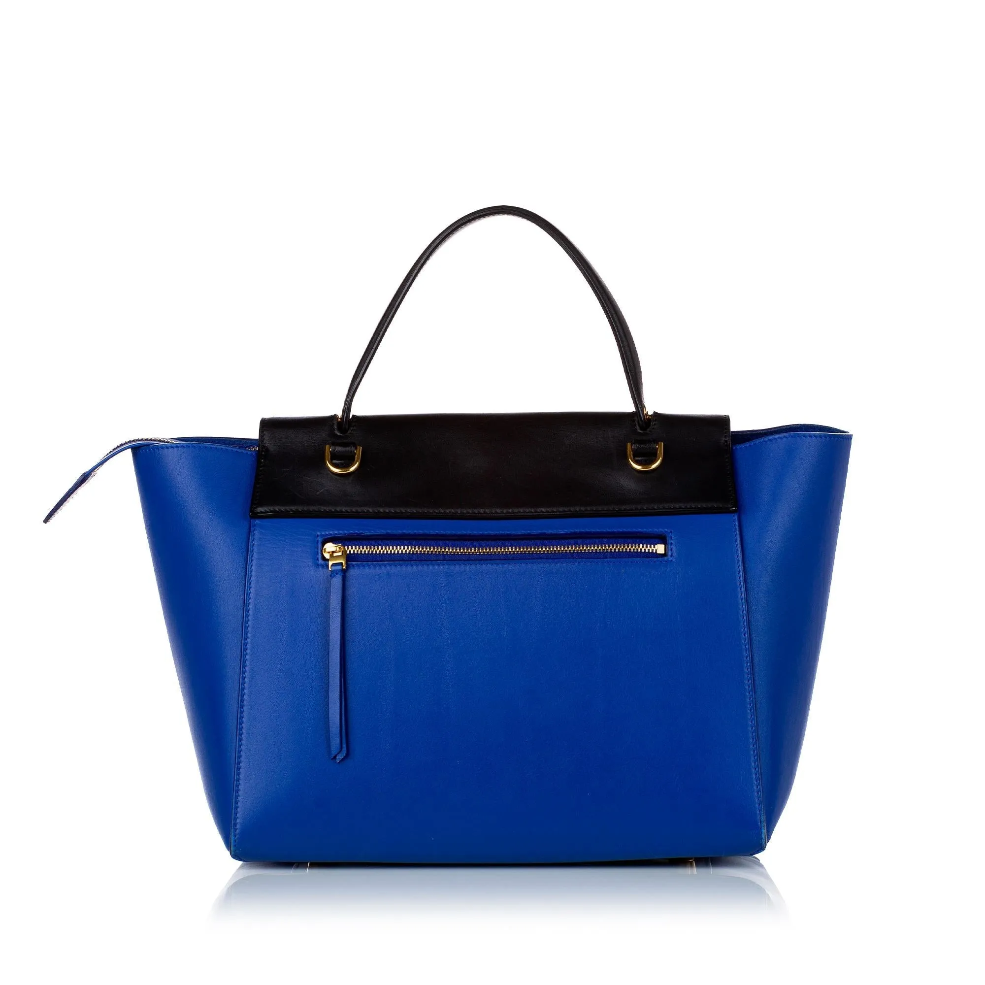 Celine Belt Tricolor Leather Satchel (SHG-29590)