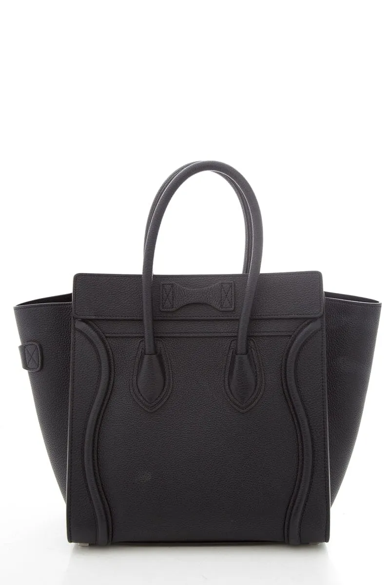 Celine Black Luggage In Calfskin Tote