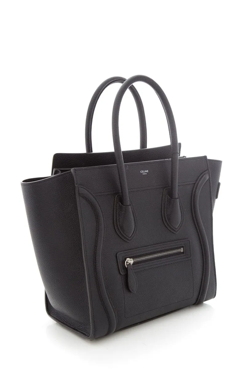 Celine Black Luggage In Calfskin Tote